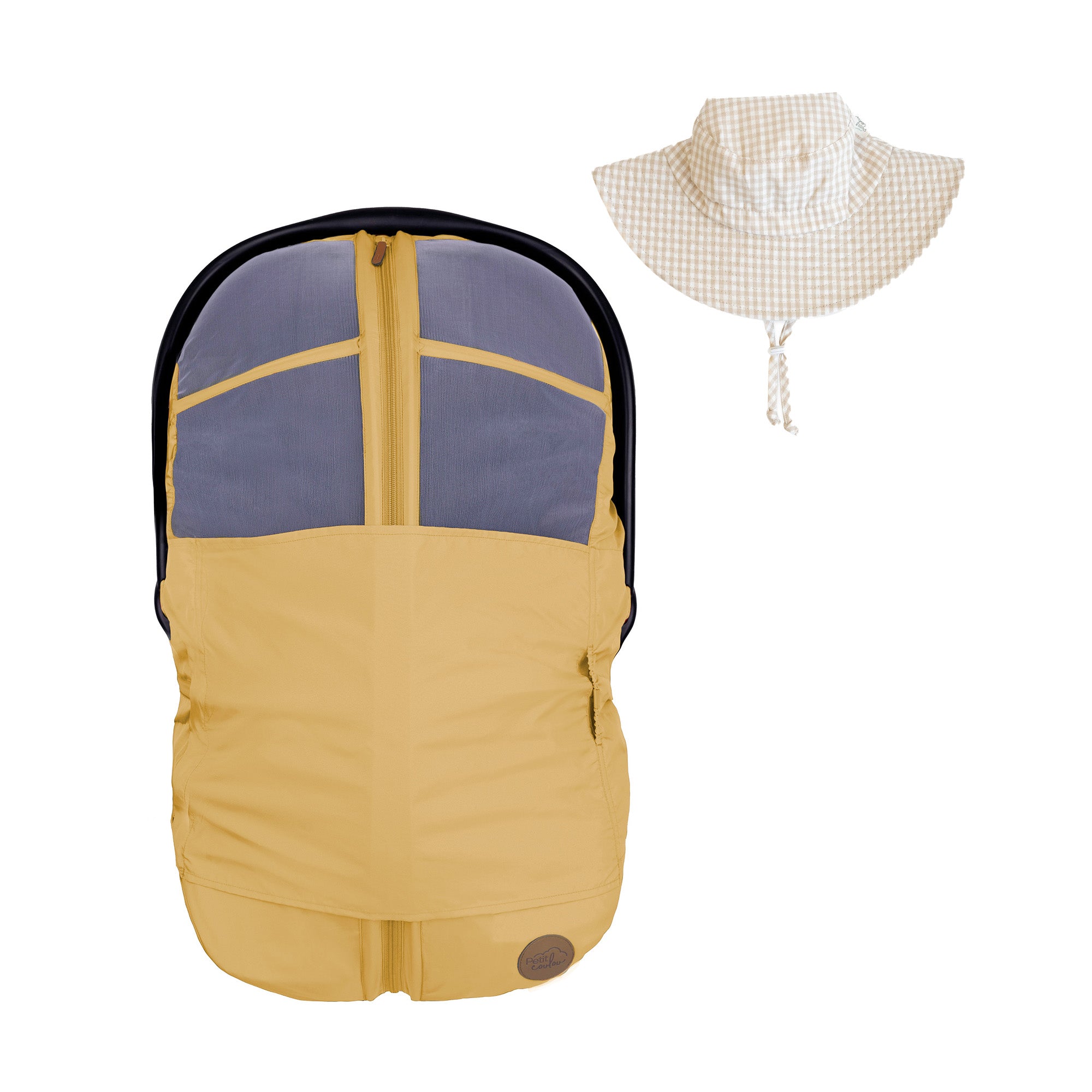 Bundle: Summer Car Seat Cover and Sun Hat