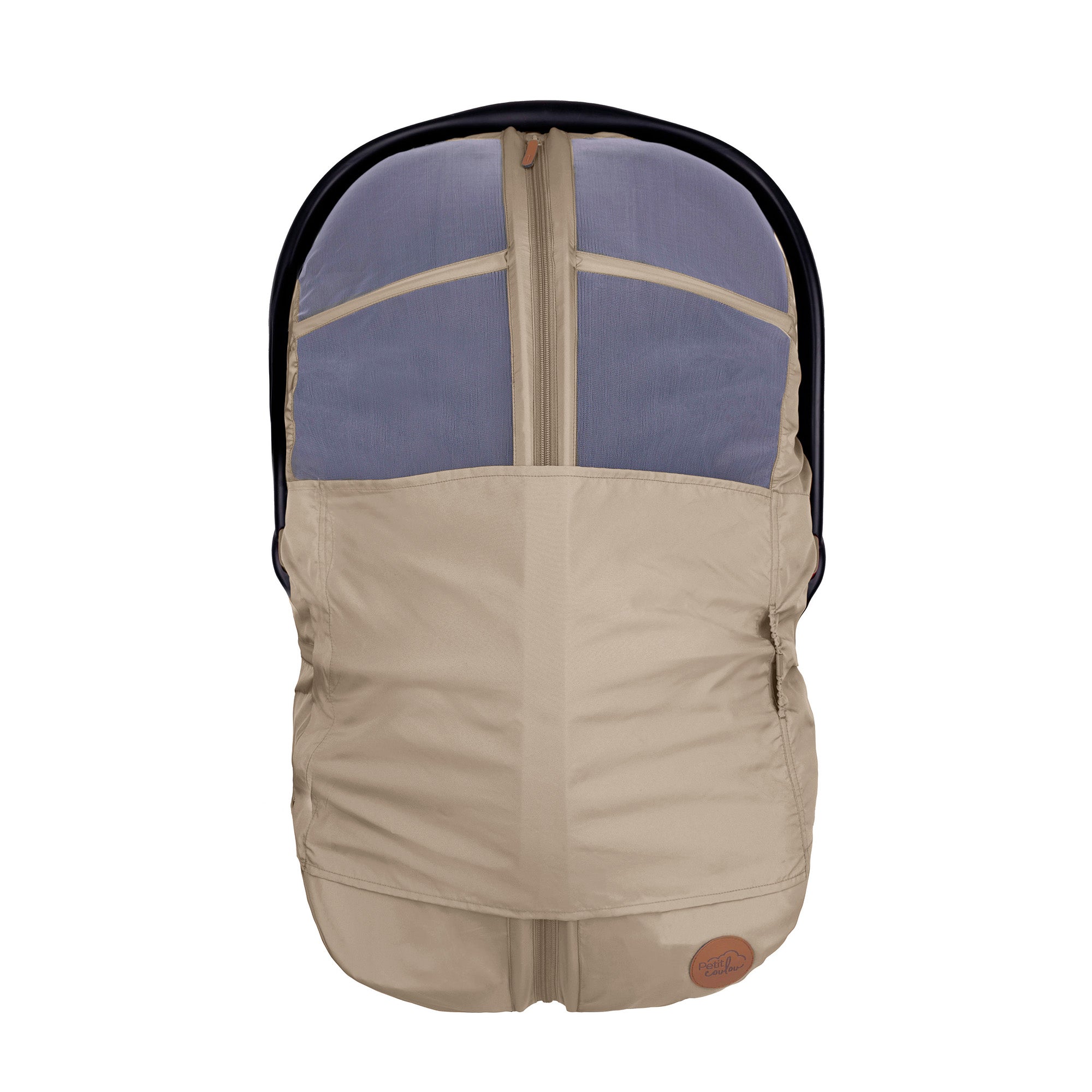 Housse été pour coquille Biscotti par Petit Coulou qui protège bébé des moustiques, du soleil, de la pluie et du vent.