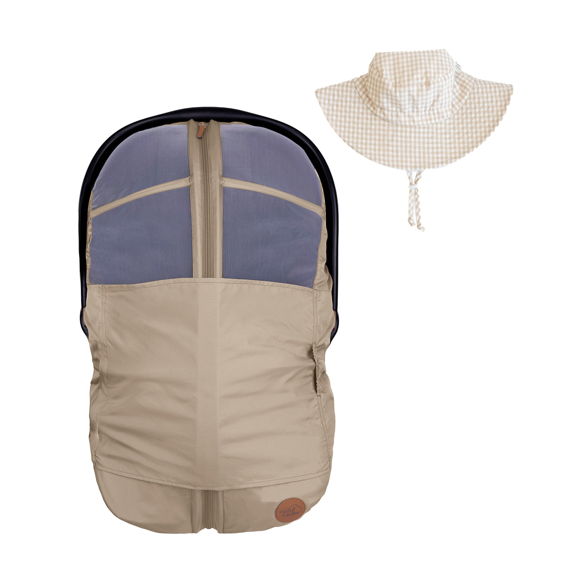 Bundle: 4-in-1 Summer Car Seat Cover and Sun Hat