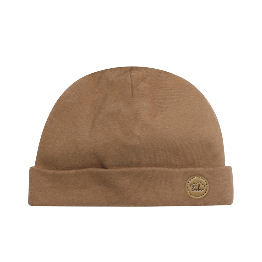 Tuque en coton biologique sans pompom avec logo Petit Coulou