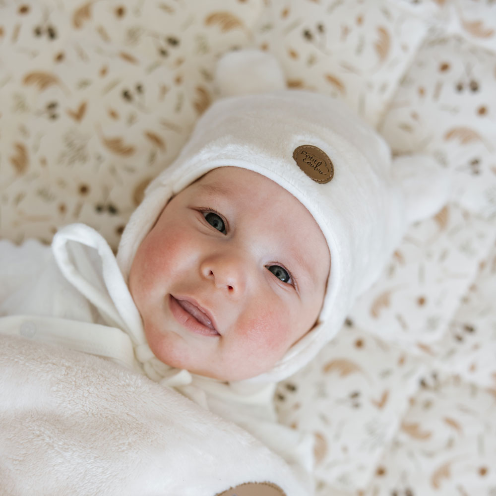 Teddy bear hat for babies (0-12m)