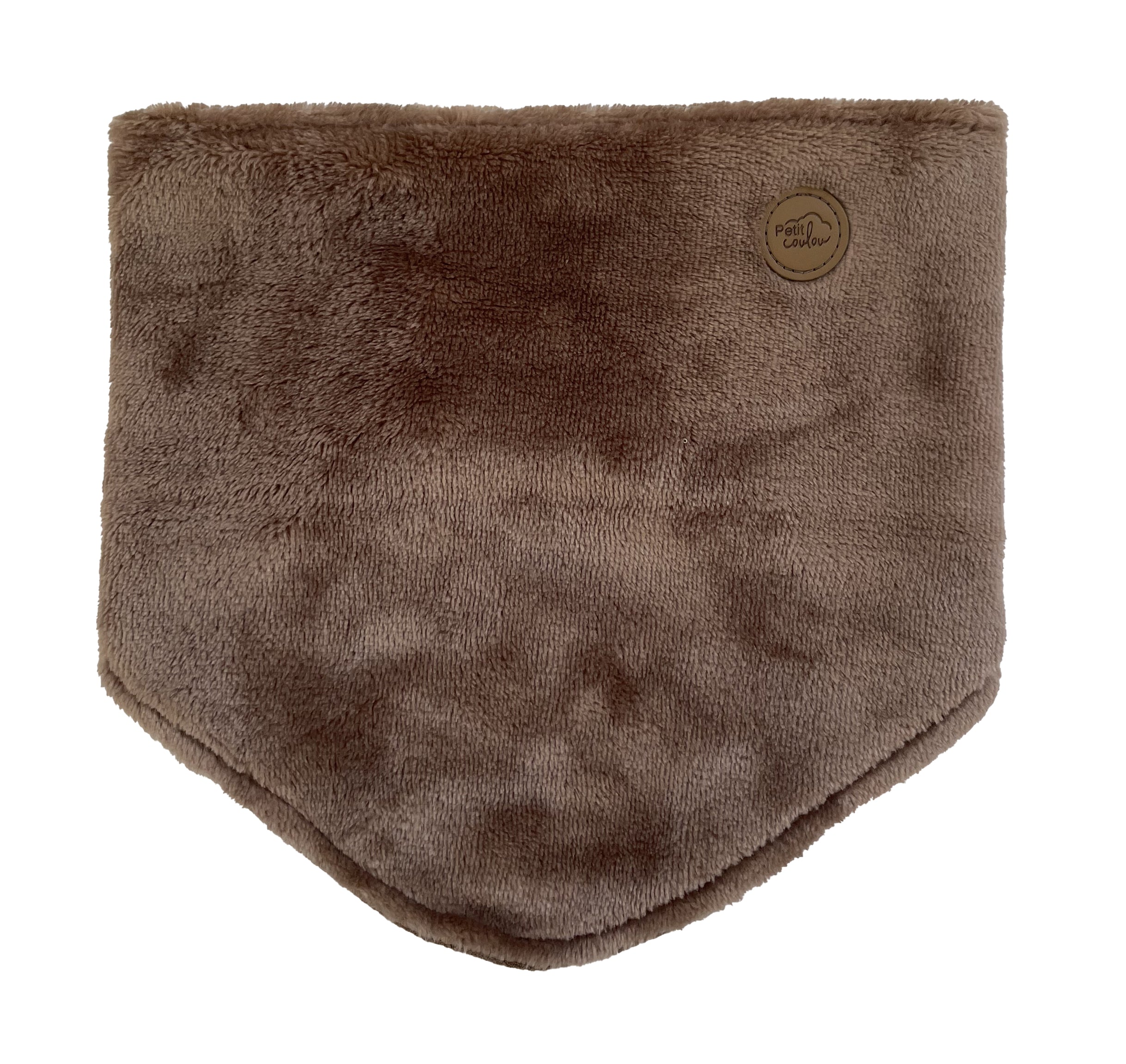 Neckwarmer for baby in brown minky fur