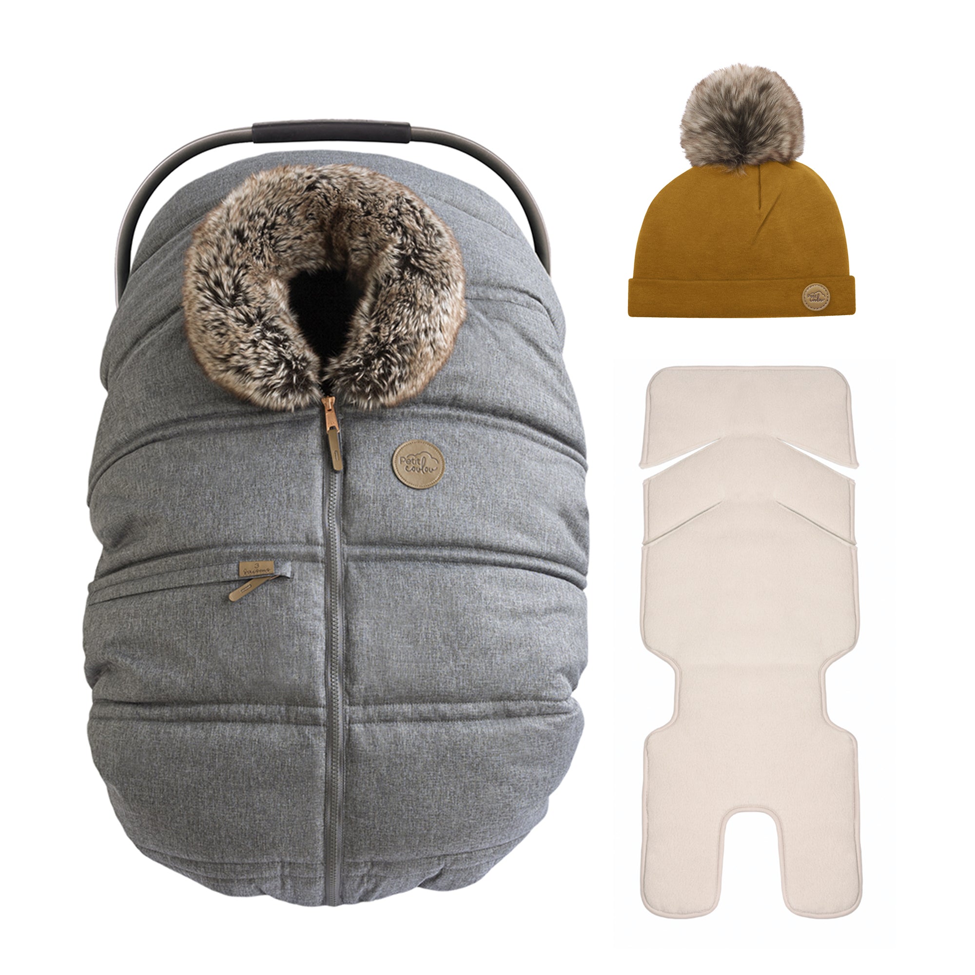 Bundle: Classic 3 Seasons Cover With Pompom Beanie And Insulating Backing