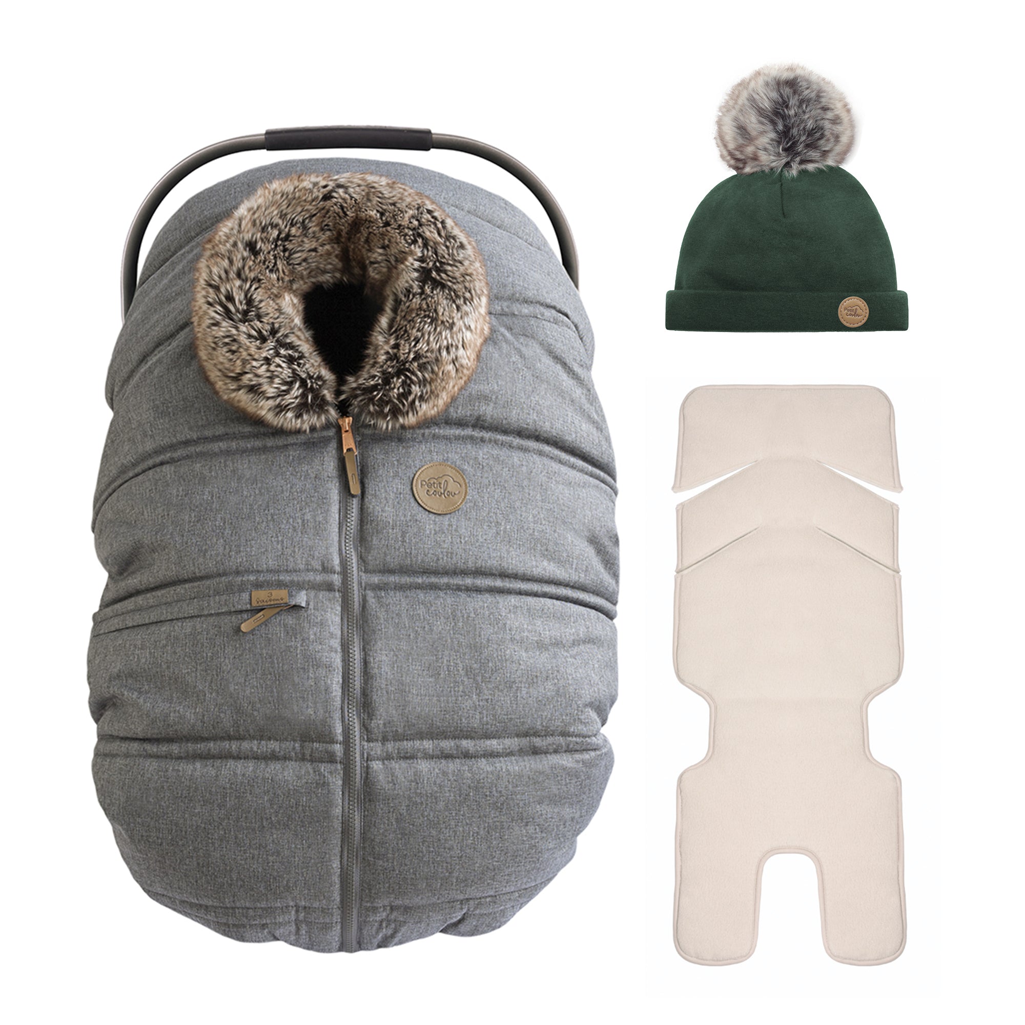 Bundle: Classic 3 Seasons Cover With Pompom Beanie And Insulating Backing