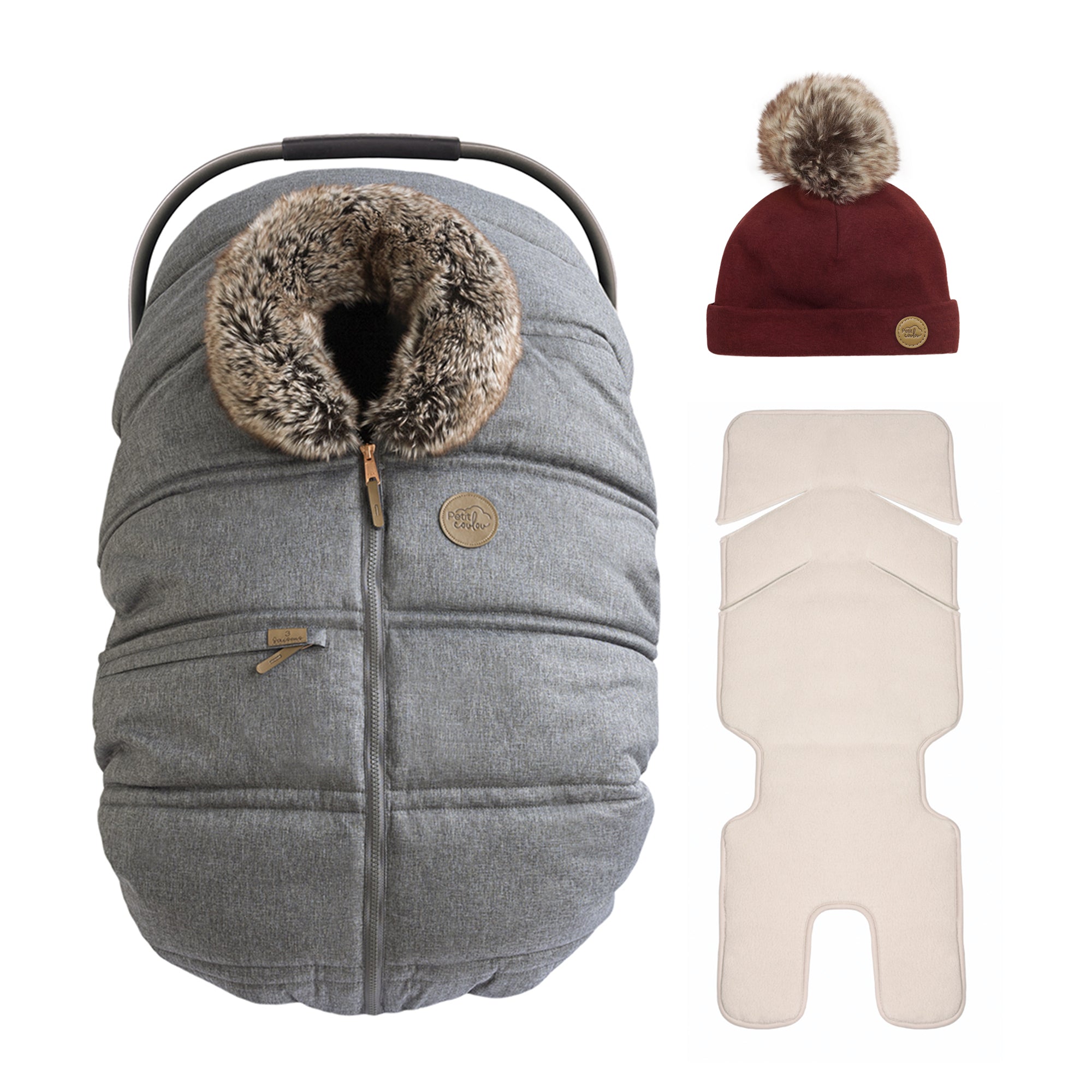 Bundle: Classic 3 Seasons Cover With Pompom Beanie And Insulating Backing