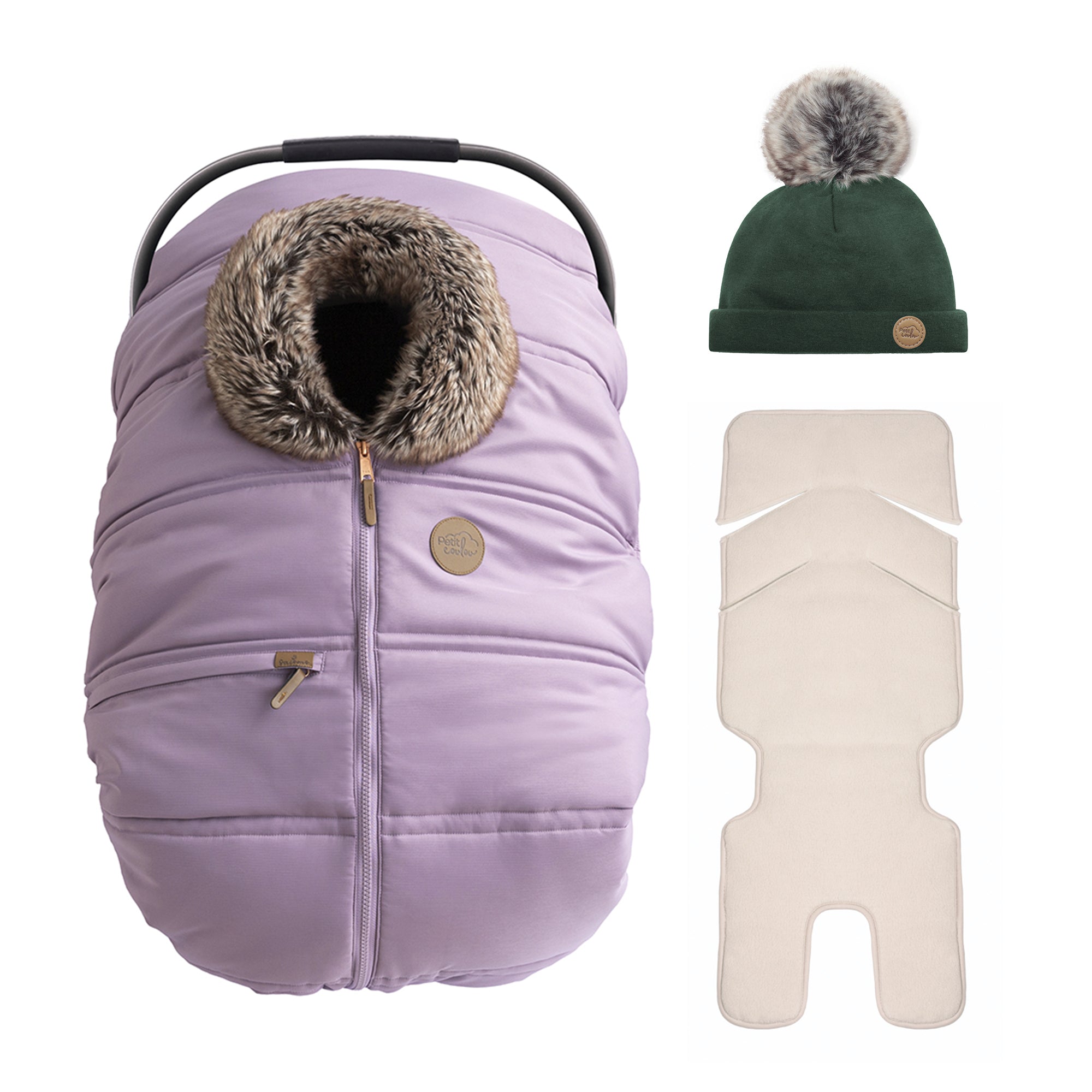 Bundle: Classic 3 Seasons Cover With Pompom Beanie And Insulating Backing