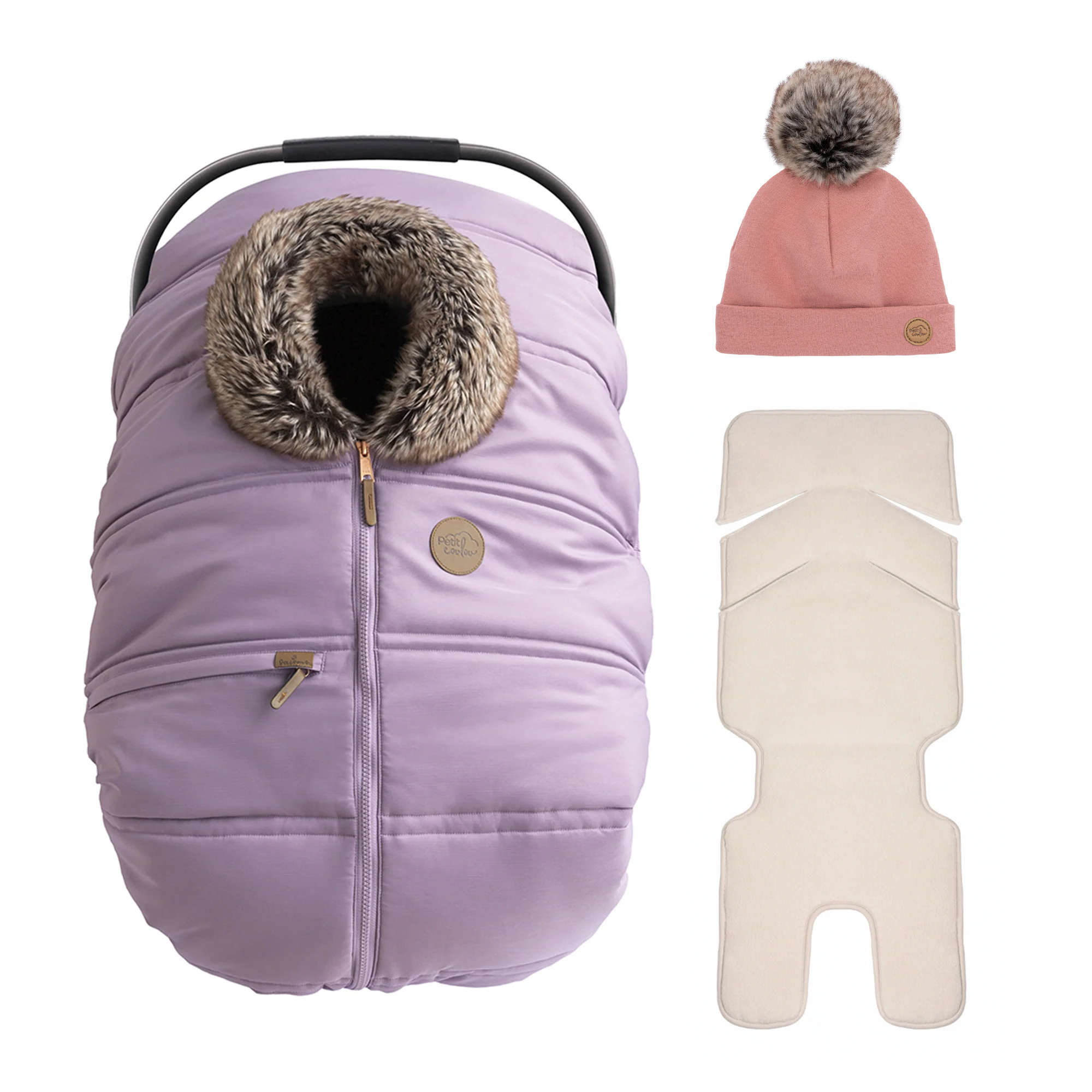 Combo : Housse 3 saisons classique avec une tuque pompon et un fond isolant