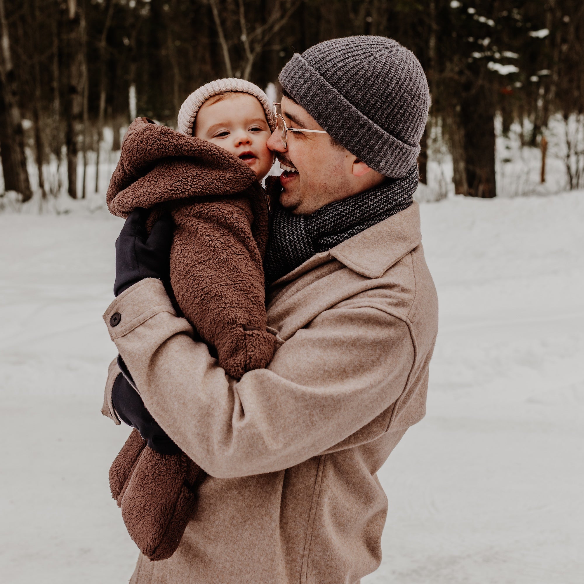 Bundle: Lined Brown Sherpa Jumpsuit with Knit Beanie