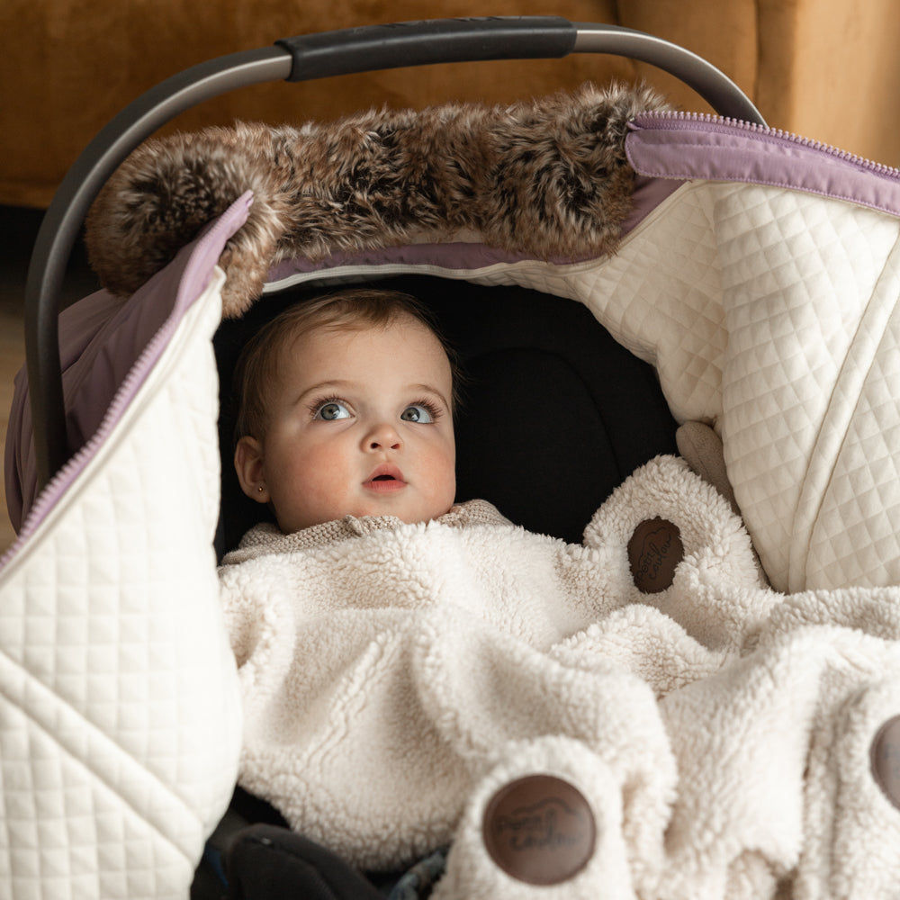 Baby car seat blanket in Sherpa