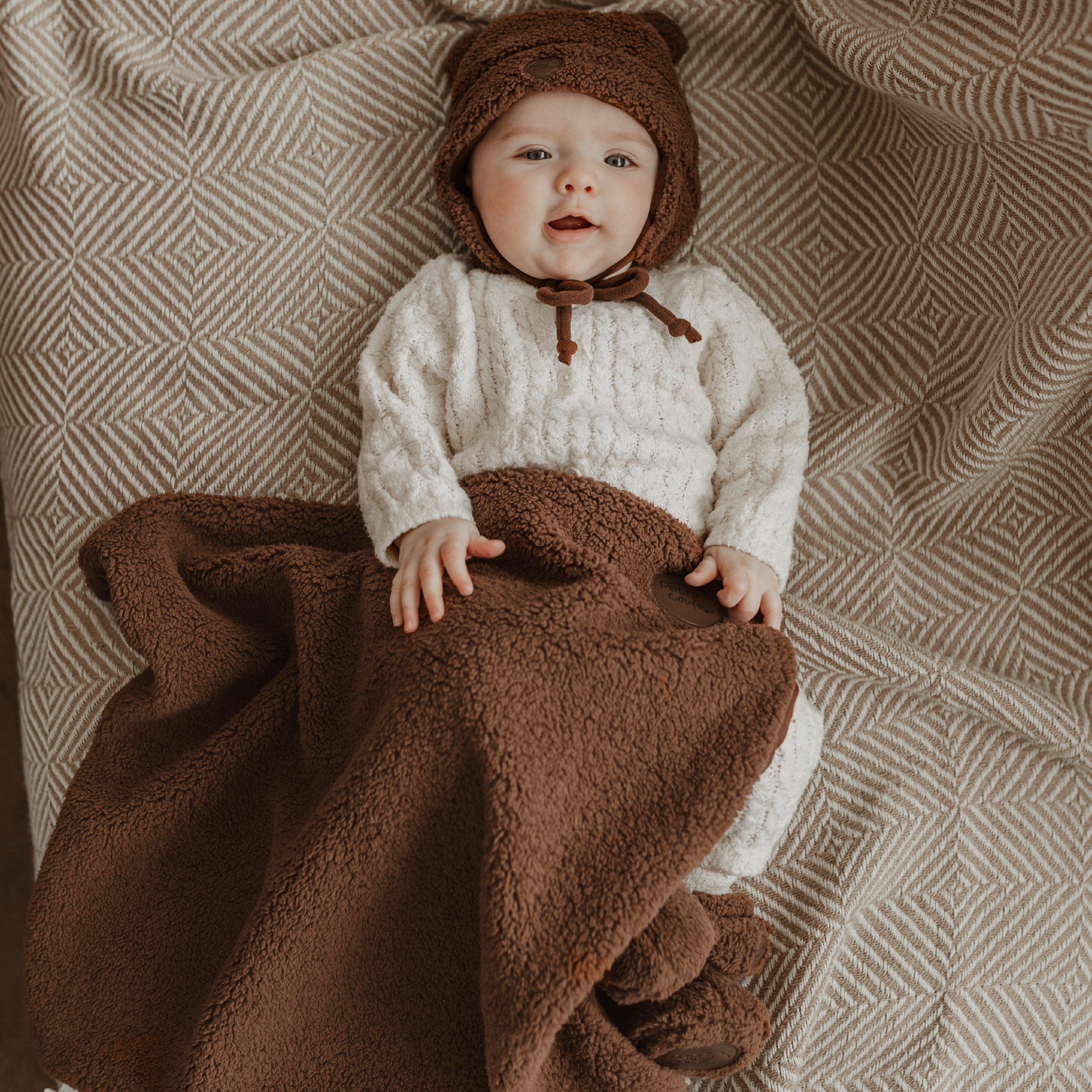 Coffret cadeau Ourson Sherpa pour bébé (4 accessoires)