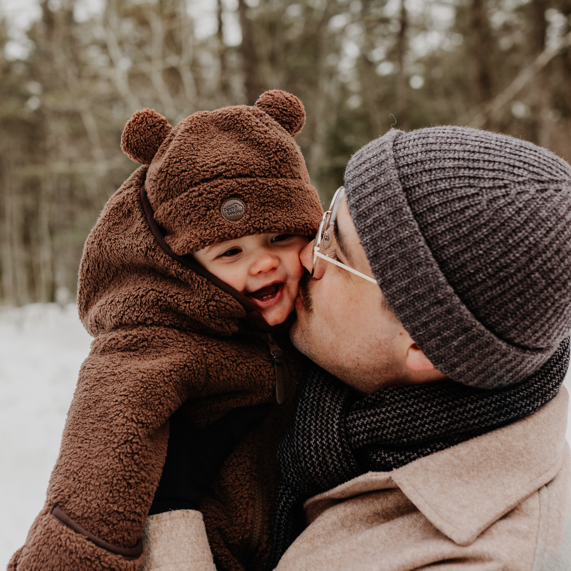 Sherpa Teddy Bear Hat For Baby (0-2T)