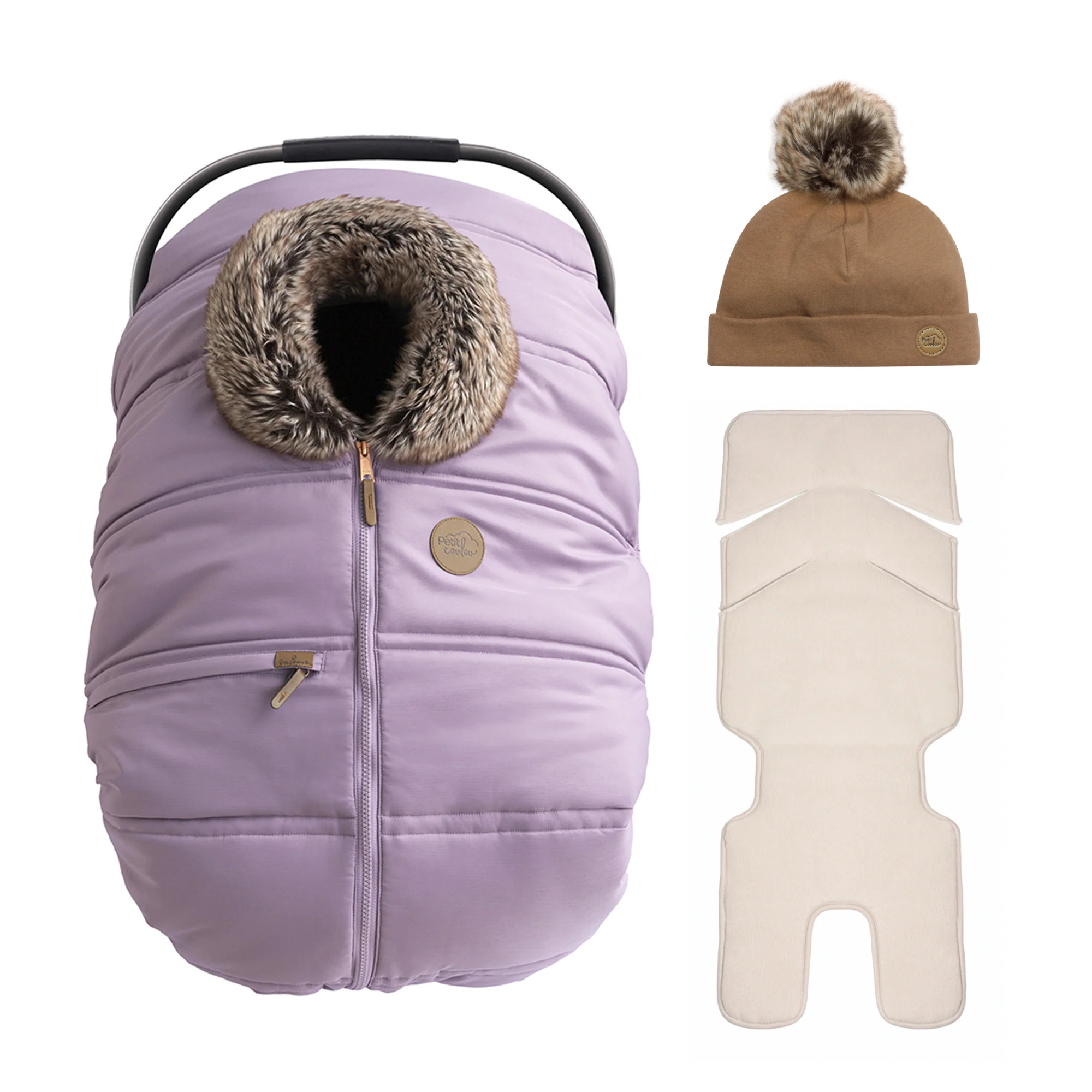 Combo : Housse 3 saisons classique avec une tuque pompon et un fond isolant