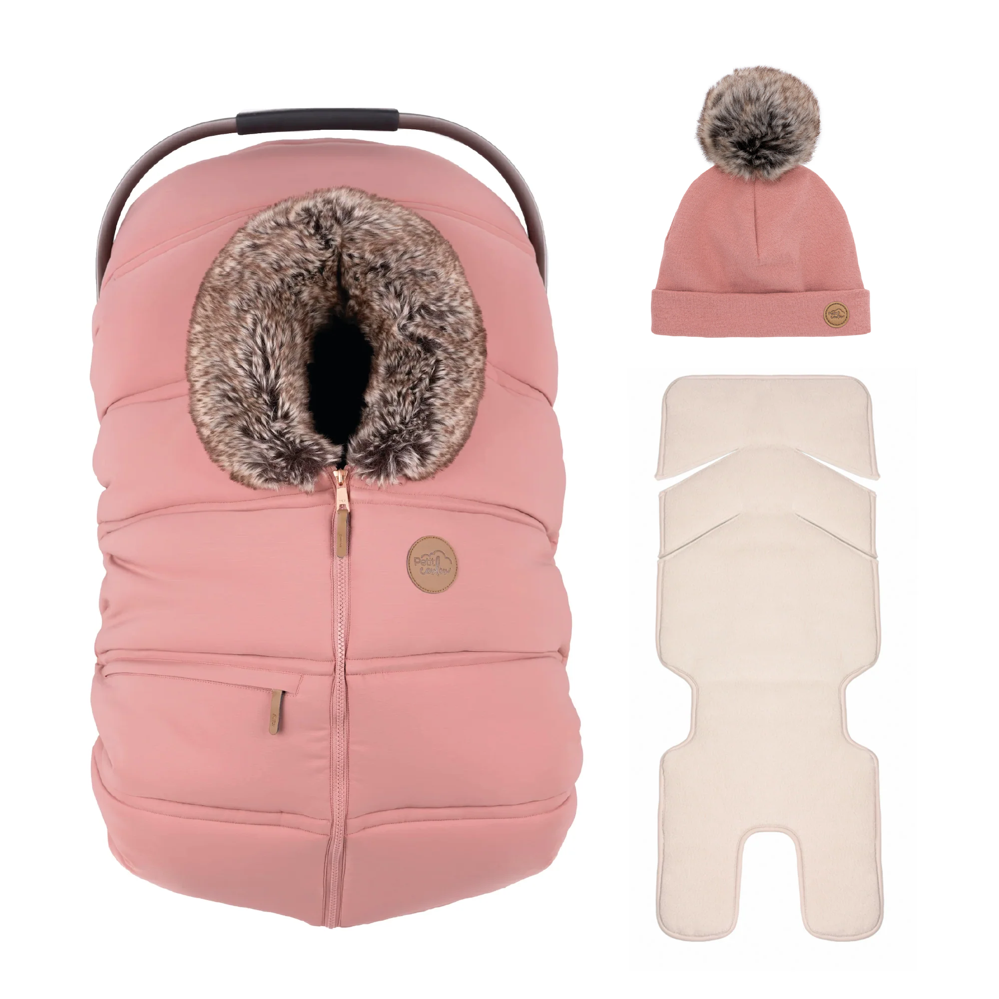 Combo : Housse hiver classique avec une tuque pompon et un fond isolant