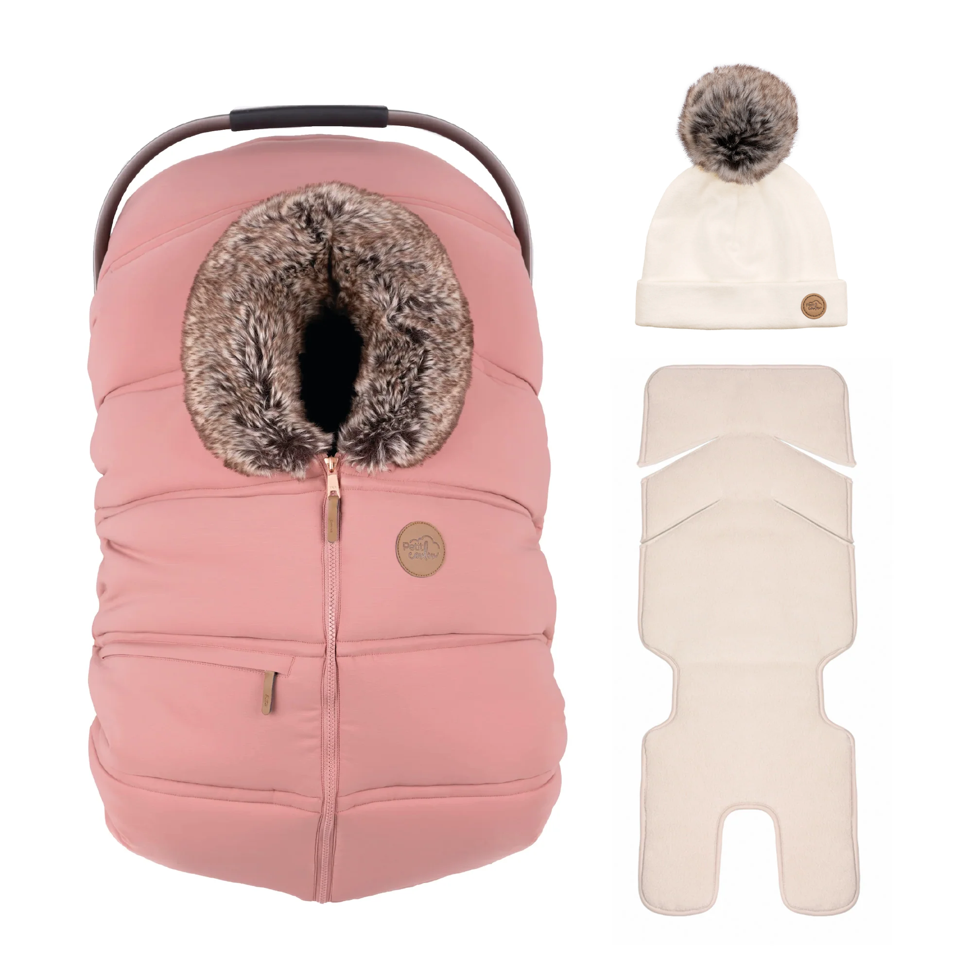 Combo : Housse hiver classique avec une tuque pompon et un fond isolant