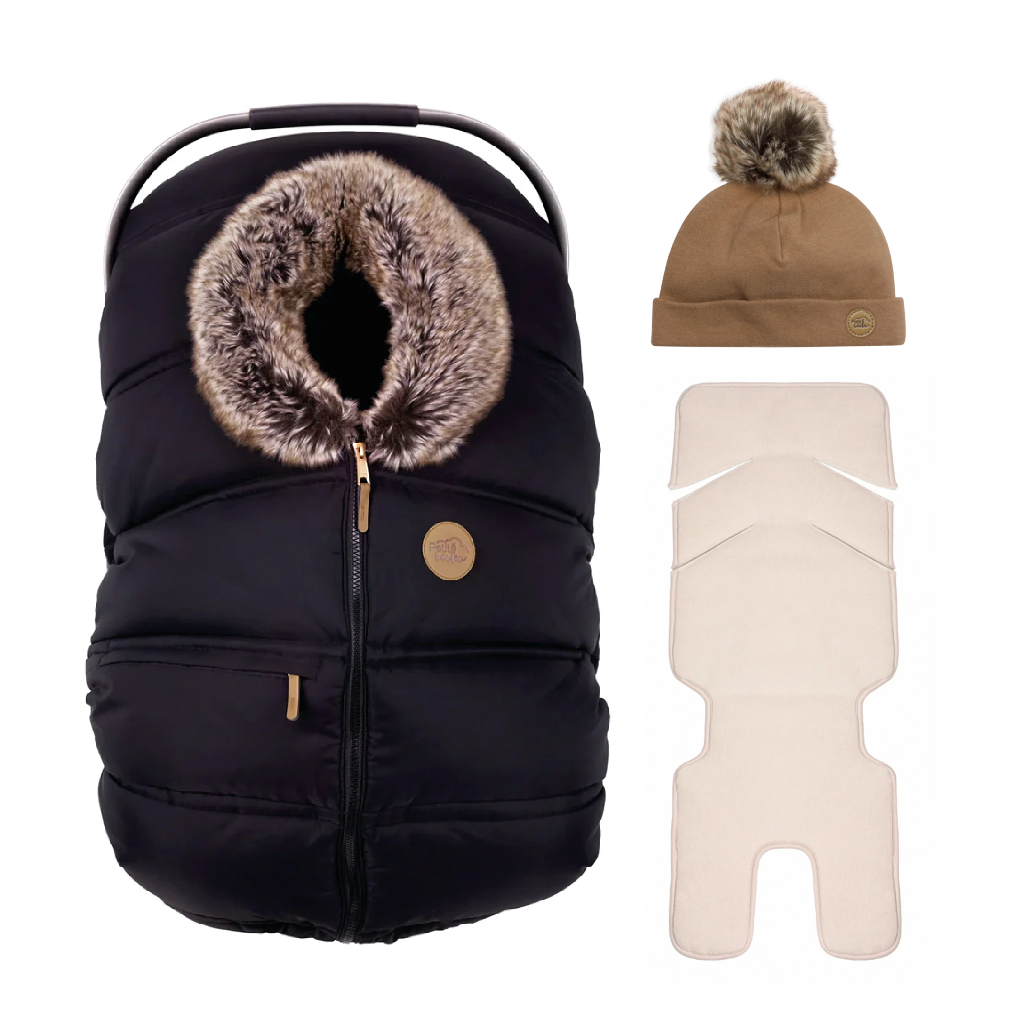 Combo : Housse hiver classique avec une tuque pompon et un fond isolant